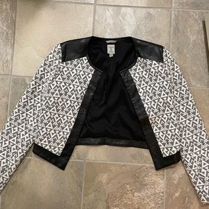 Tristan blazer with leather